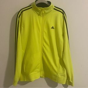 Adidas Neon Yellow and Black track jacket - never worn!